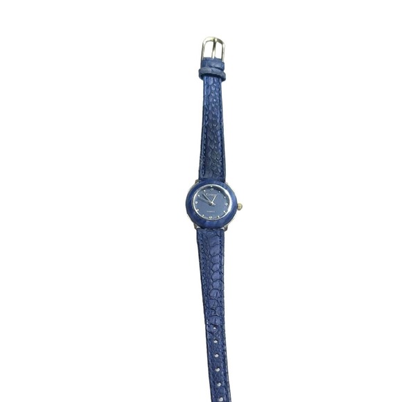 Ladies All Blue 22mm Edison Quartz Watch Runs Well New Battery main image 10